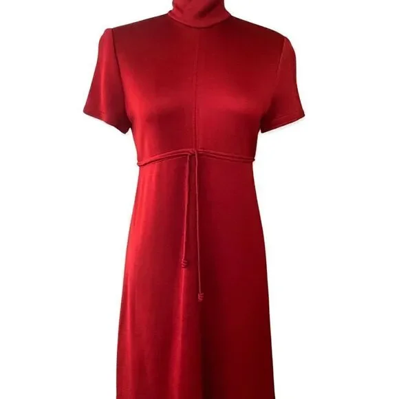 Chado Ralph Rucci red knit midi dress size 6 - Picture 6 of 7